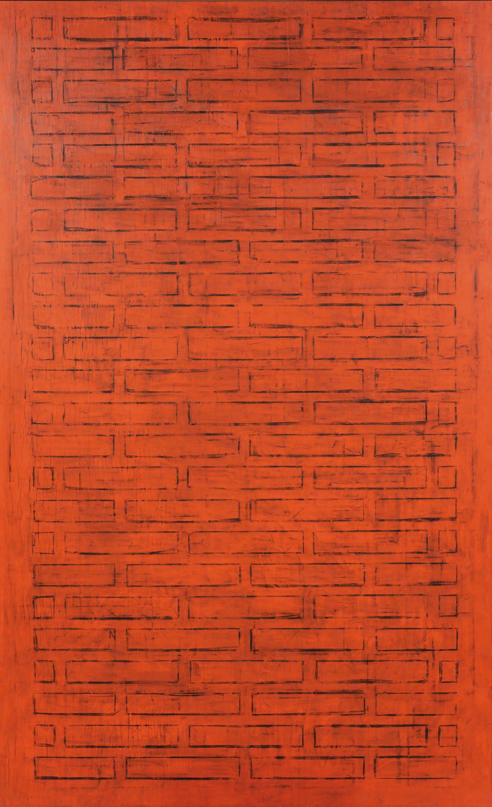 Město v zahradách, z cyklu Šablony a Kódy, 2020–2021,  200 x 121 cm.