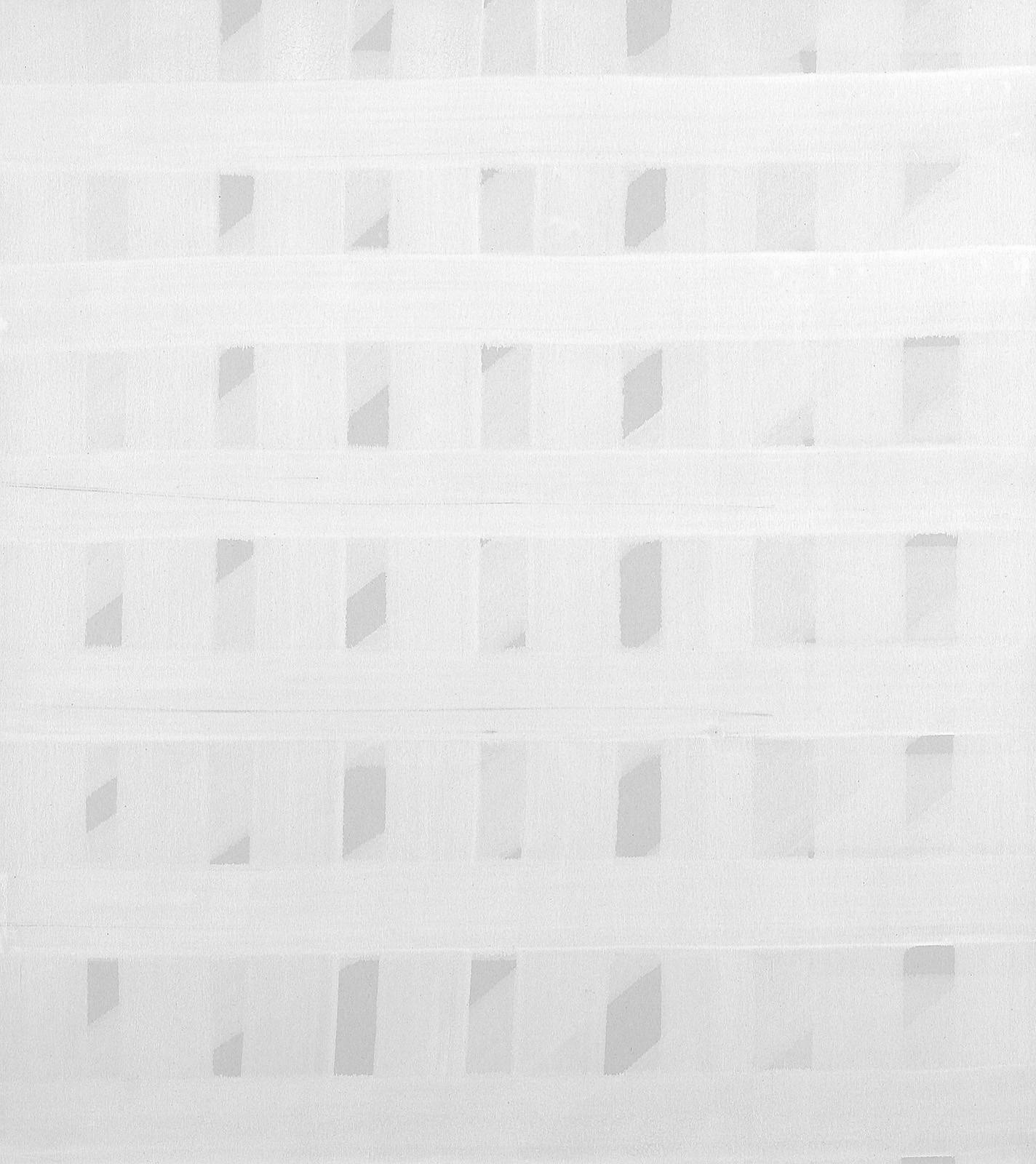 Bílá na šedé, z cyklu Rastry – architektura, 2002, 630 x 630 mm