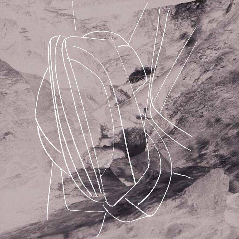 Bílá Opava, 16. 8. 2000, fotografie, Flexaret – negativ Kodak 6 x 6 + kresby A3, skenování, digitální tisk–dibond, 5 celků, 125 x 125 cm, 2015. Muzeum umění Olomouc (sbírky kresby a fotografie)