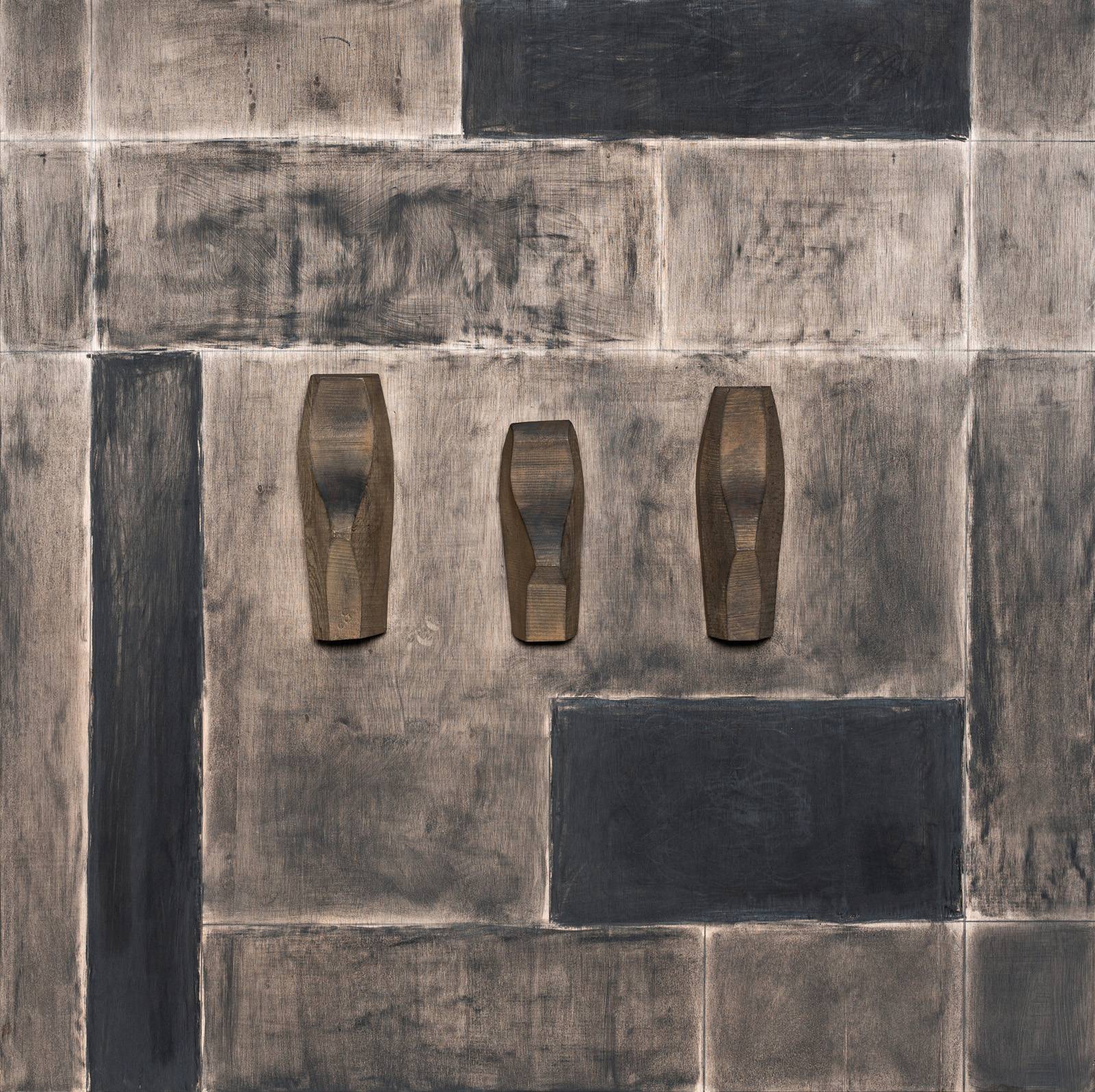 Z cyklu Šablony a kódy – Město v zahradách, 2020, 120 x 120 cm