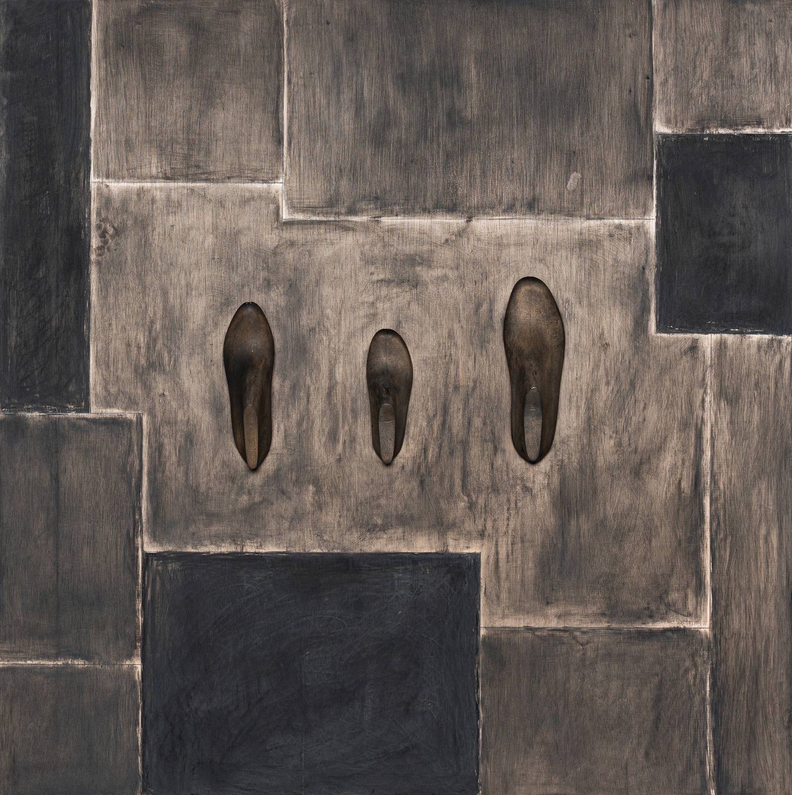 Z cyklu Šablony a kódy – Město v zahradách, 2020, 120 x 120 cm