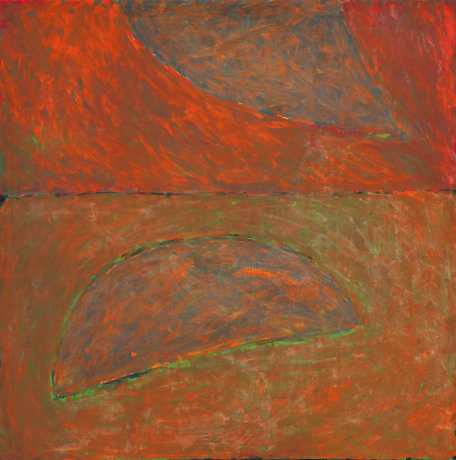 Měsíc – Hladina, 1986, olej, plátno, 115 x 115 cm, soukromá sbírka