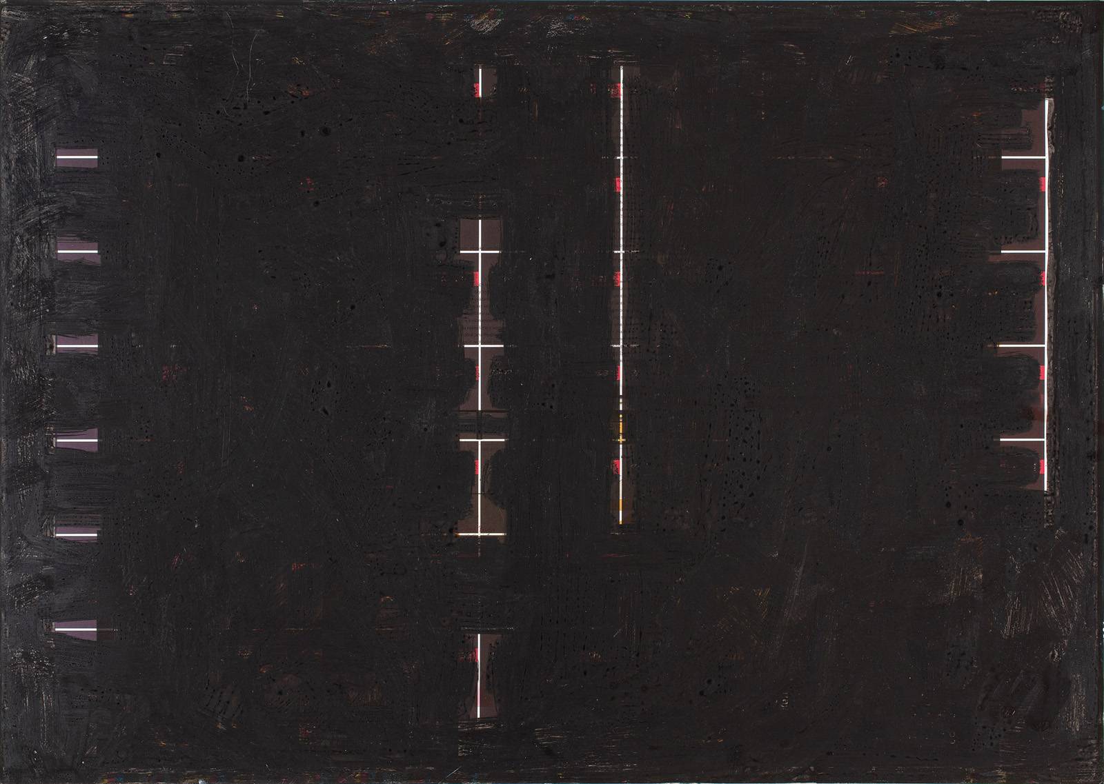 Z cyklu Makulatura, 2014, vrstvená tuš, ofsetový karton, 500 x 700 mm