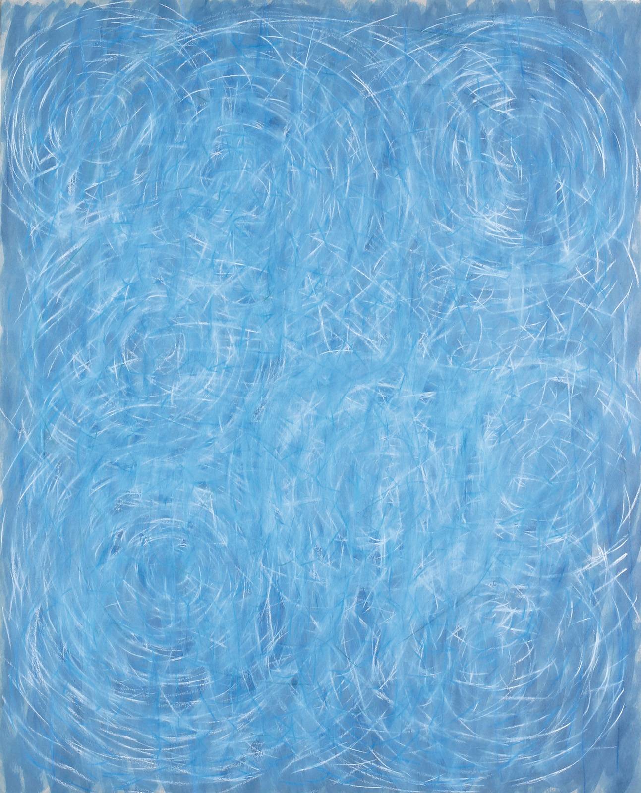 Hladina, 2000, olej, mastný pastel. karton, 1280 x 1035 mm, soukromá sbírka