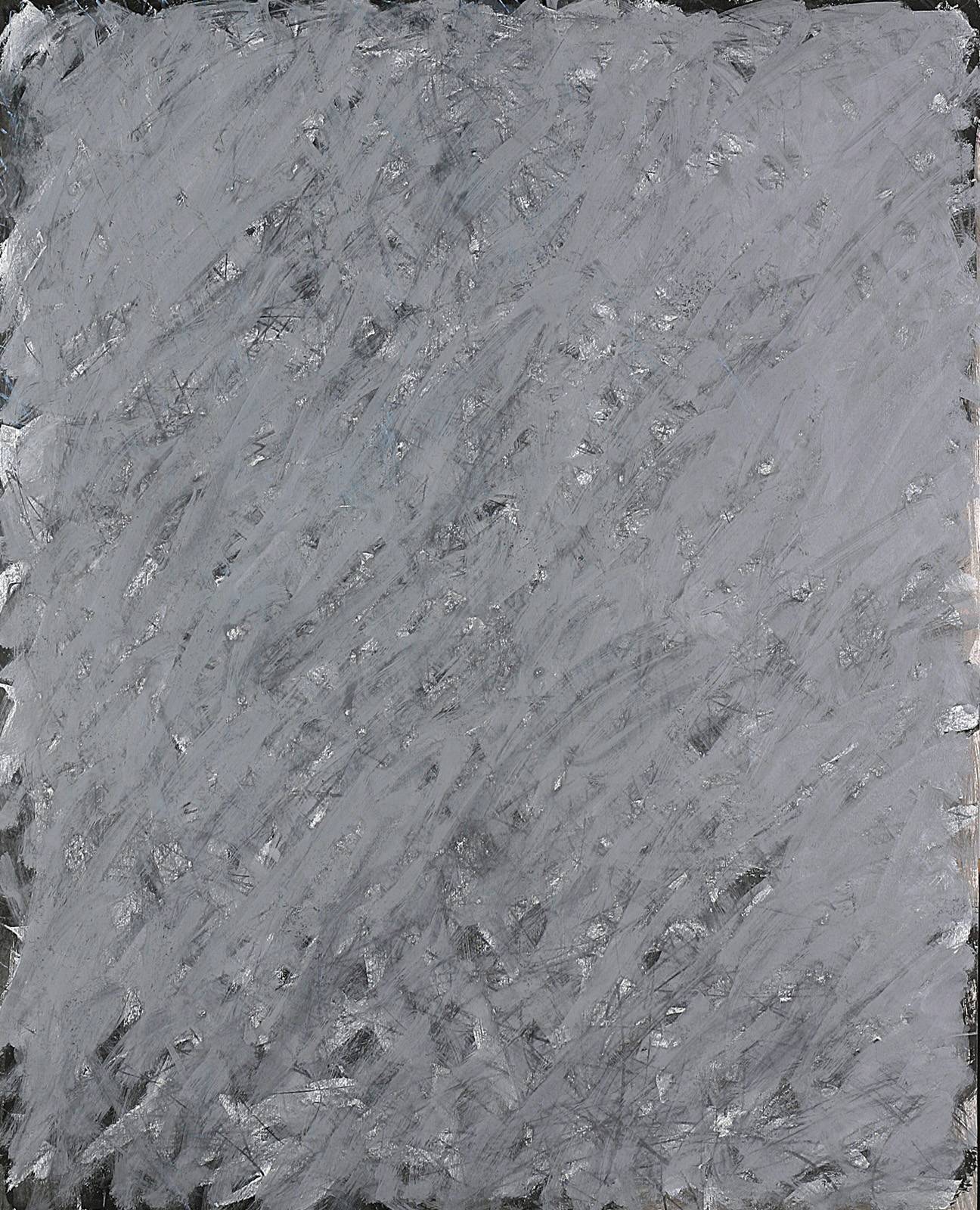 Průhledy – sněhy, 2000, olej, grafit, černý karton, 1280 x 1035 mm