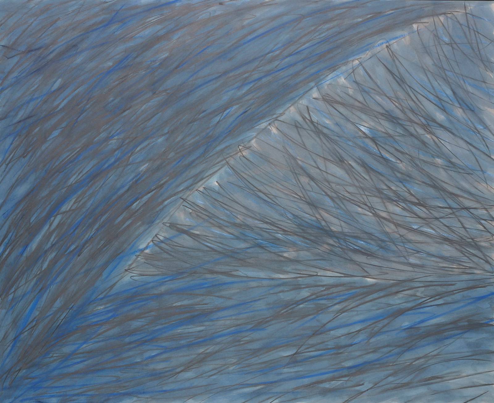 Hladina, 2000, olej, grafit, mastný pastel, karton, 1035 x 1280 mm