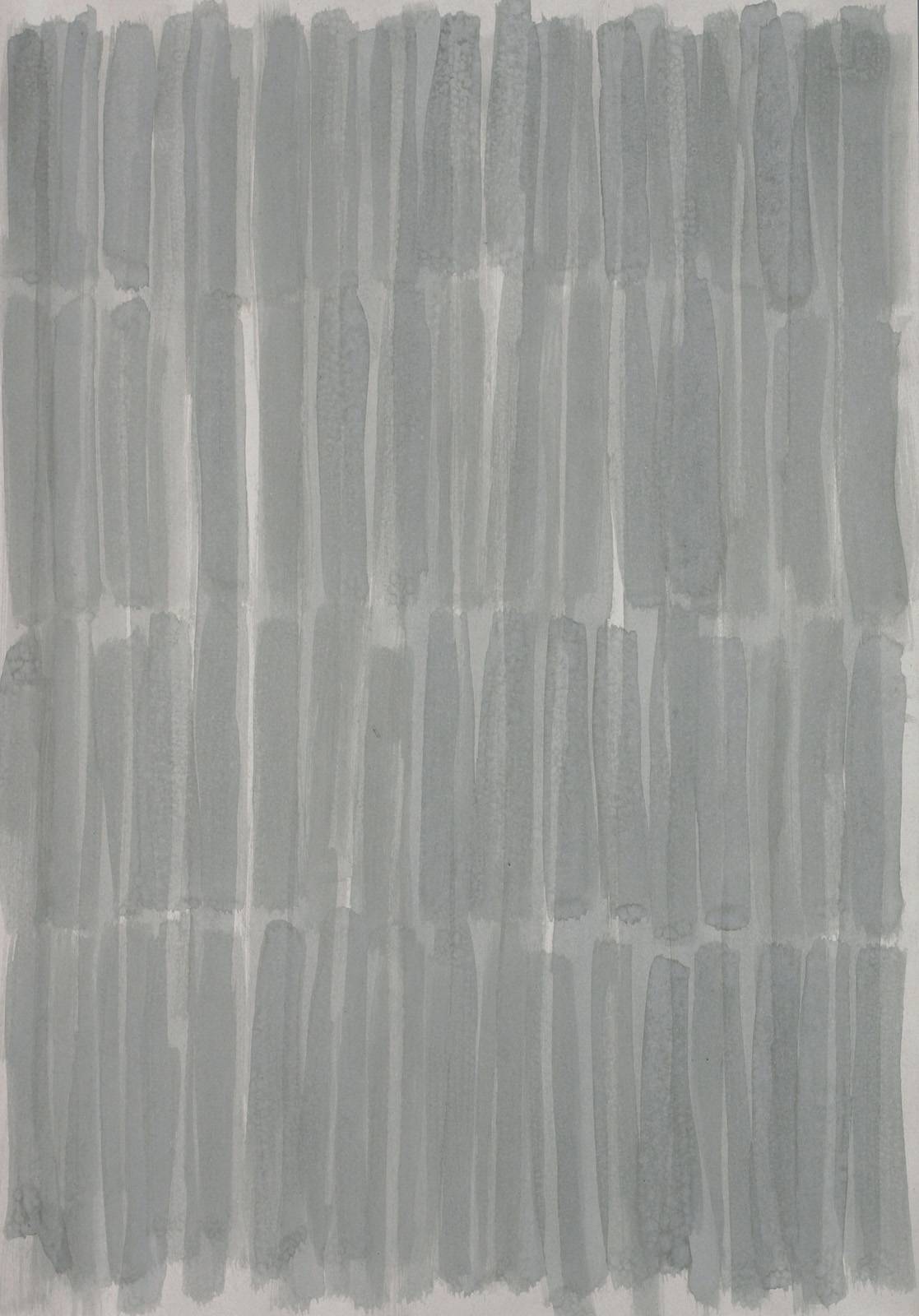 Rastr, 2001, inkoust, šedý karton, 1000 x 700 mm