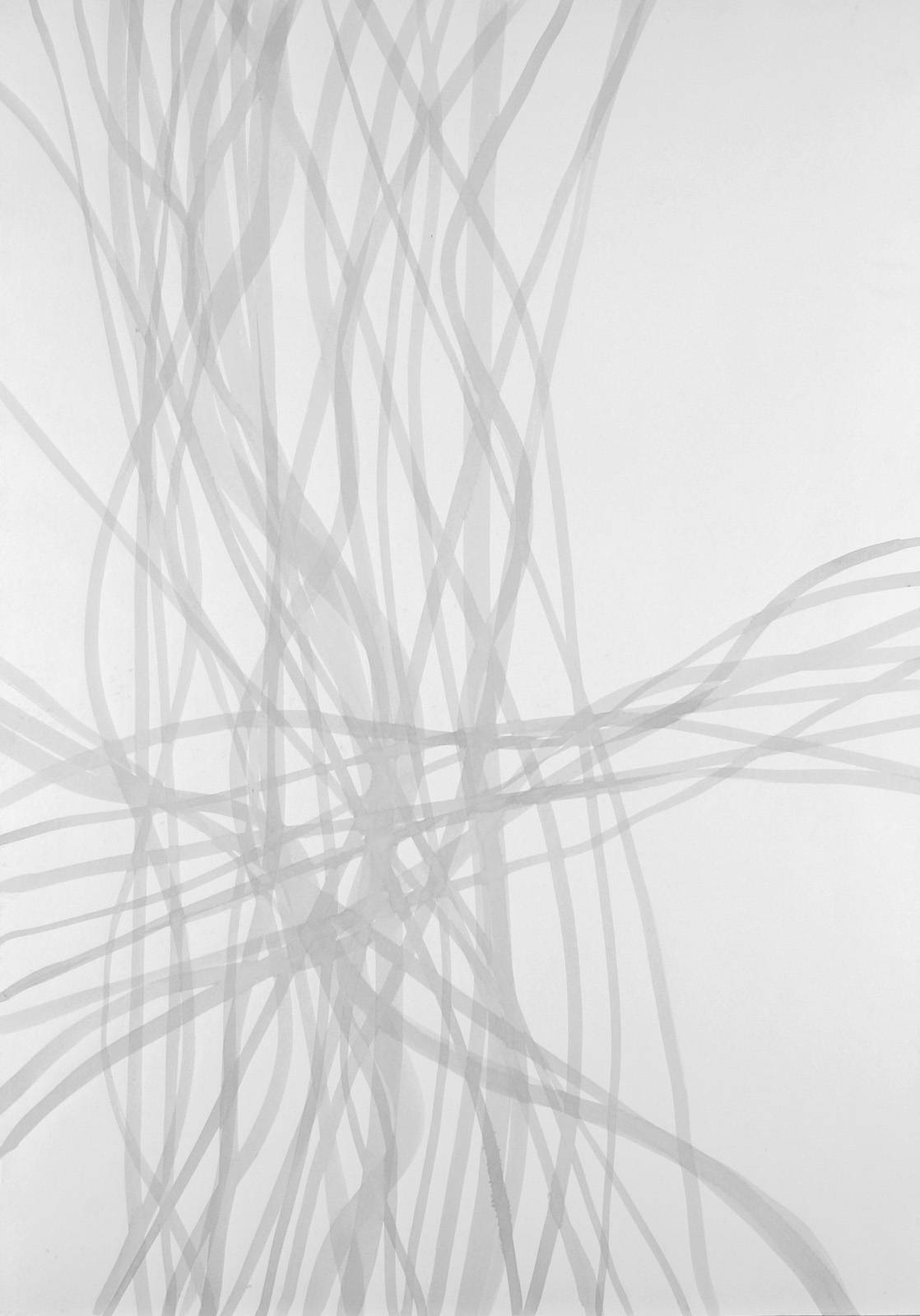 Z cyklu Vistárie, 2000, ředěný inkoust, grafický papír, 841 x 594 mm