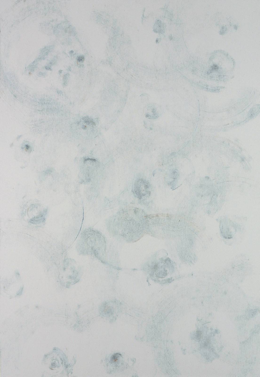 Rastr – kruhy, 2007, olej, kresba podrážkou obuvi, karton, 1000 x 750 mm