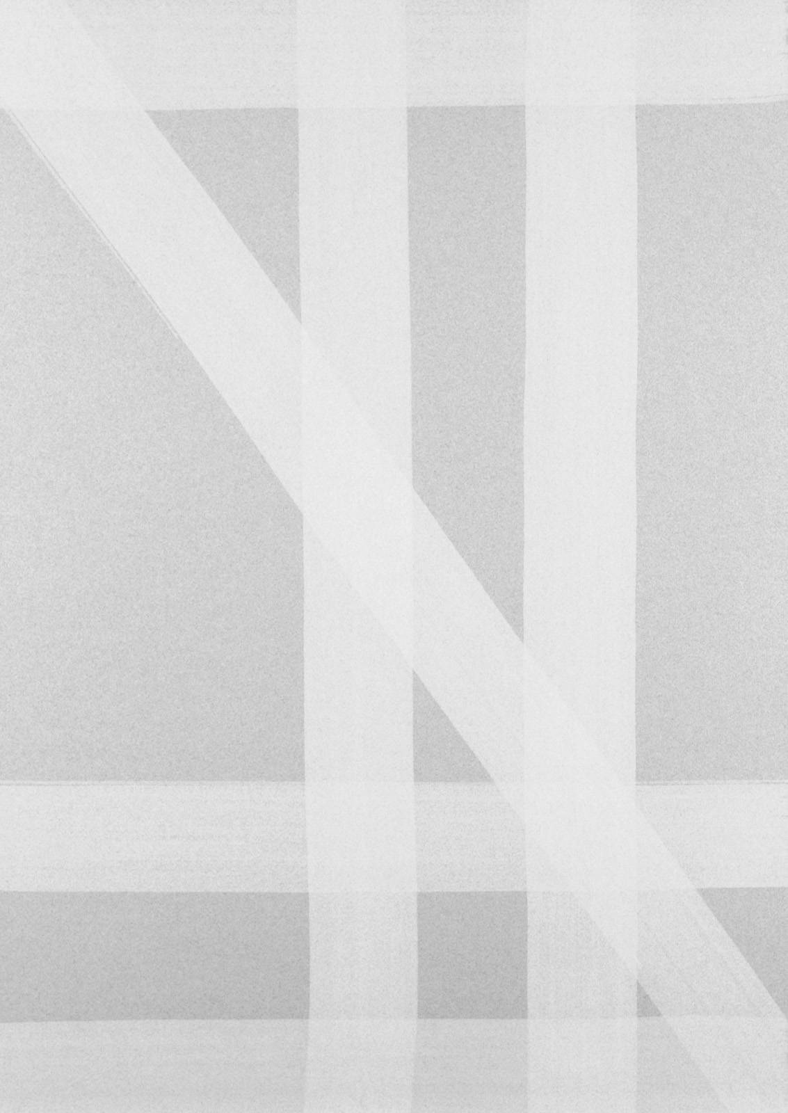 Bílá na šedé, z cyklu Rastry – architektura, 2002, olej, šedý karton, 700 x 500 mm