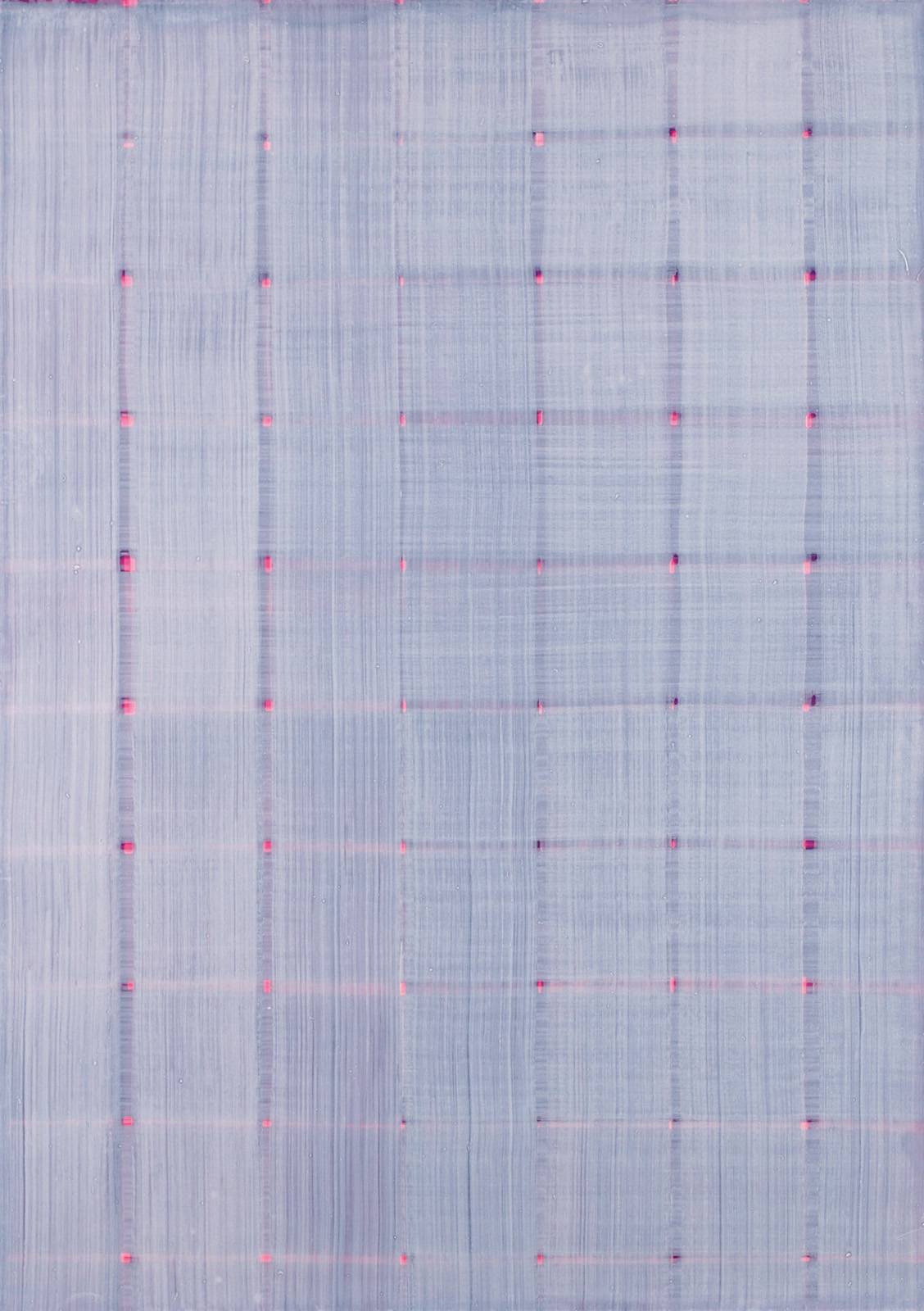 Z cyklu Zářiče, 2004, olej, reflexní karton, 680 x 480 mm