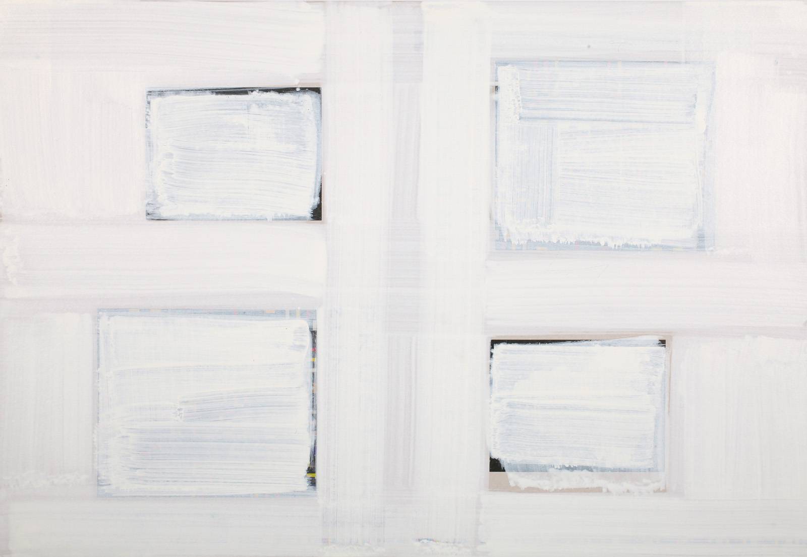 Z cyklu Makulatura /pocta Běle Kolářové/ 2010, obálka časopisu Prostor Zlín 3/2007, olej, ofsetový karton, 500 x 700 mm