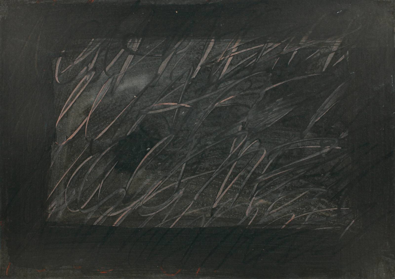 Noc a den, 2005, tuš, mastný pastel, karton, 500 x 700 mm