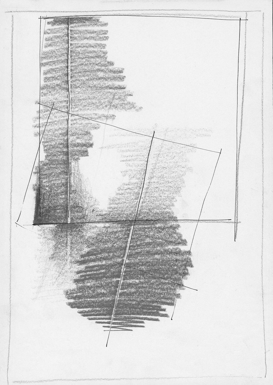 Krajina – Zrcadla, 1982, tužka, papír, 297 x 210 mm