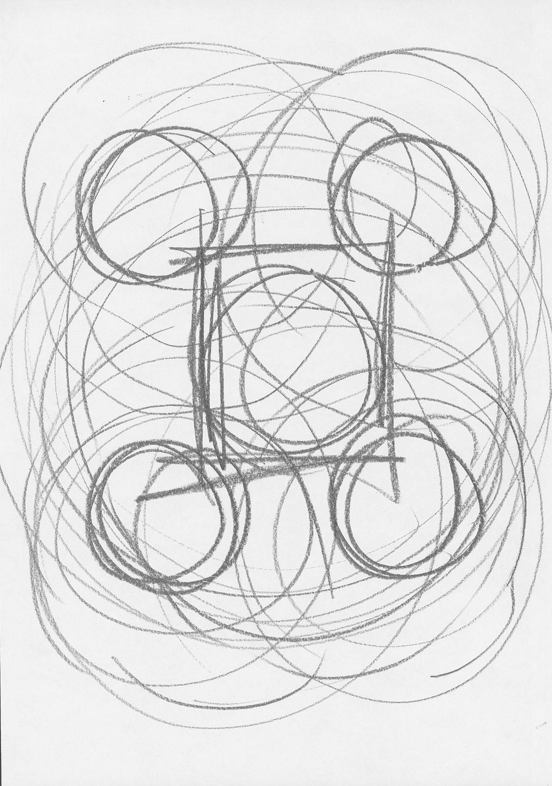 Událost v Kruhu, 2012, tužka, papír, 297 x 210 mm