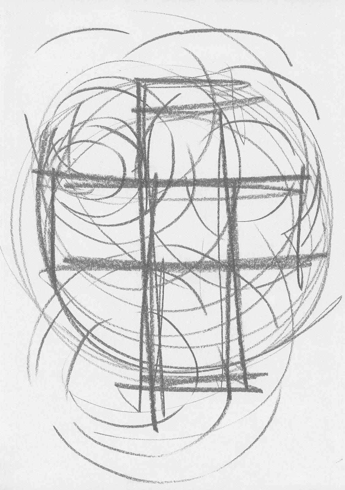 Událost v Kruhu, 2012, tužka, papír, 297 x 210 mm