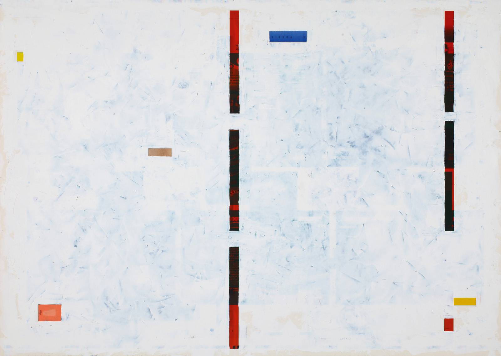 Z cyklu Makulatura, 2010, olej, ofsetový karton, 500 x 700 mm. Krajská galerie výtvarného umění ve Zlíně (sbírka kresby)