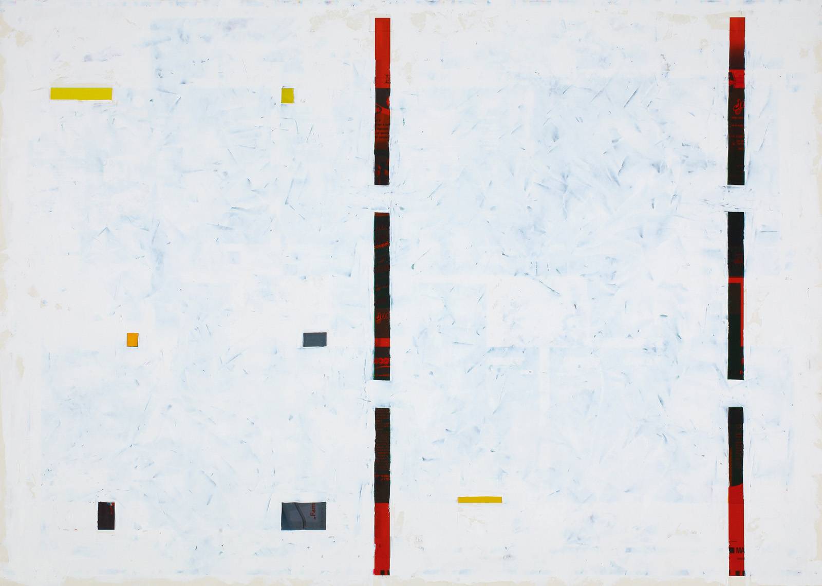 Z cyklu Makulatura, 2010, olej, ofsetový karton, 500 x 700 mm. Krajská galerie výtvarného umění ve Zlíně (sbírka kresby)