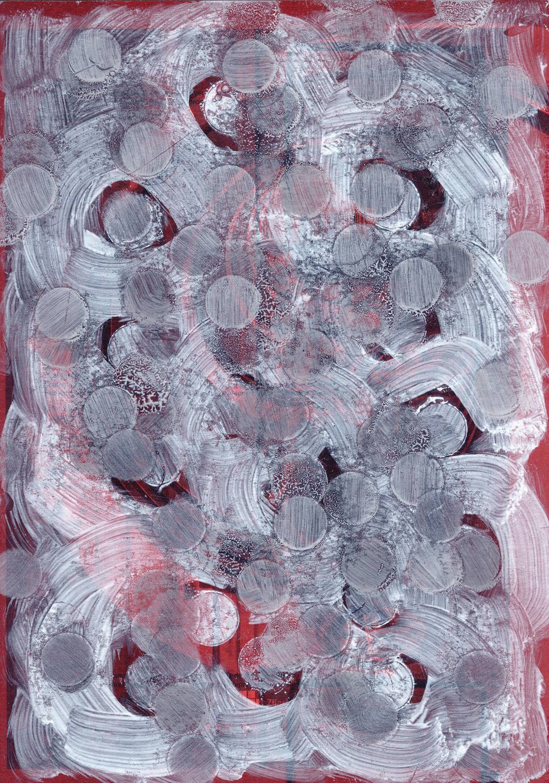 Z cyklu Makulatura, 2015, obálka časopisu Prostor Zlín, olej, grafický karton, šablona, 297 x 210 mm