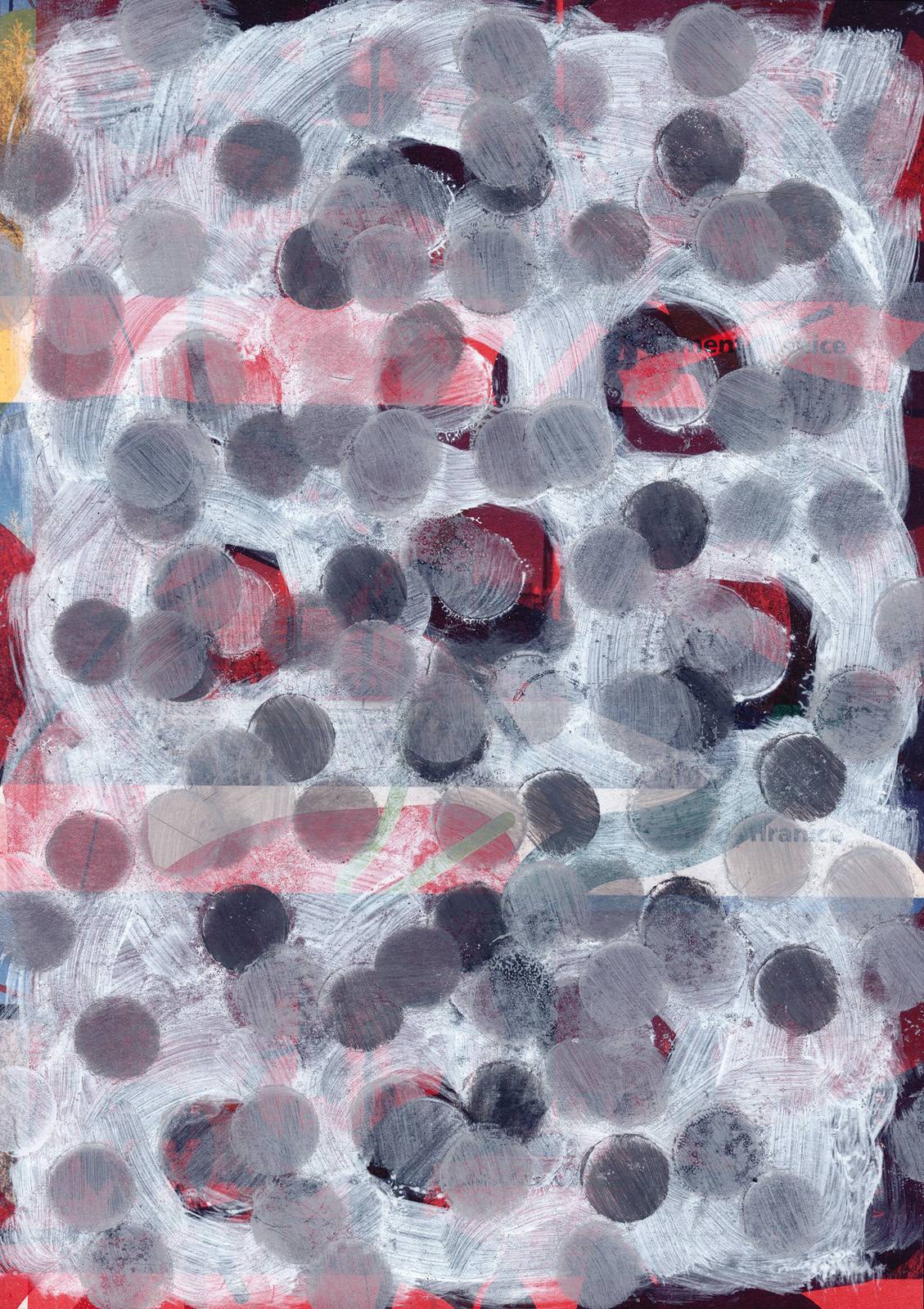 Z cyklu Makulatura, 2015, obálka časopisu Prostor Zlín, olej, grafický karton, šablona, 297 x 210 mm