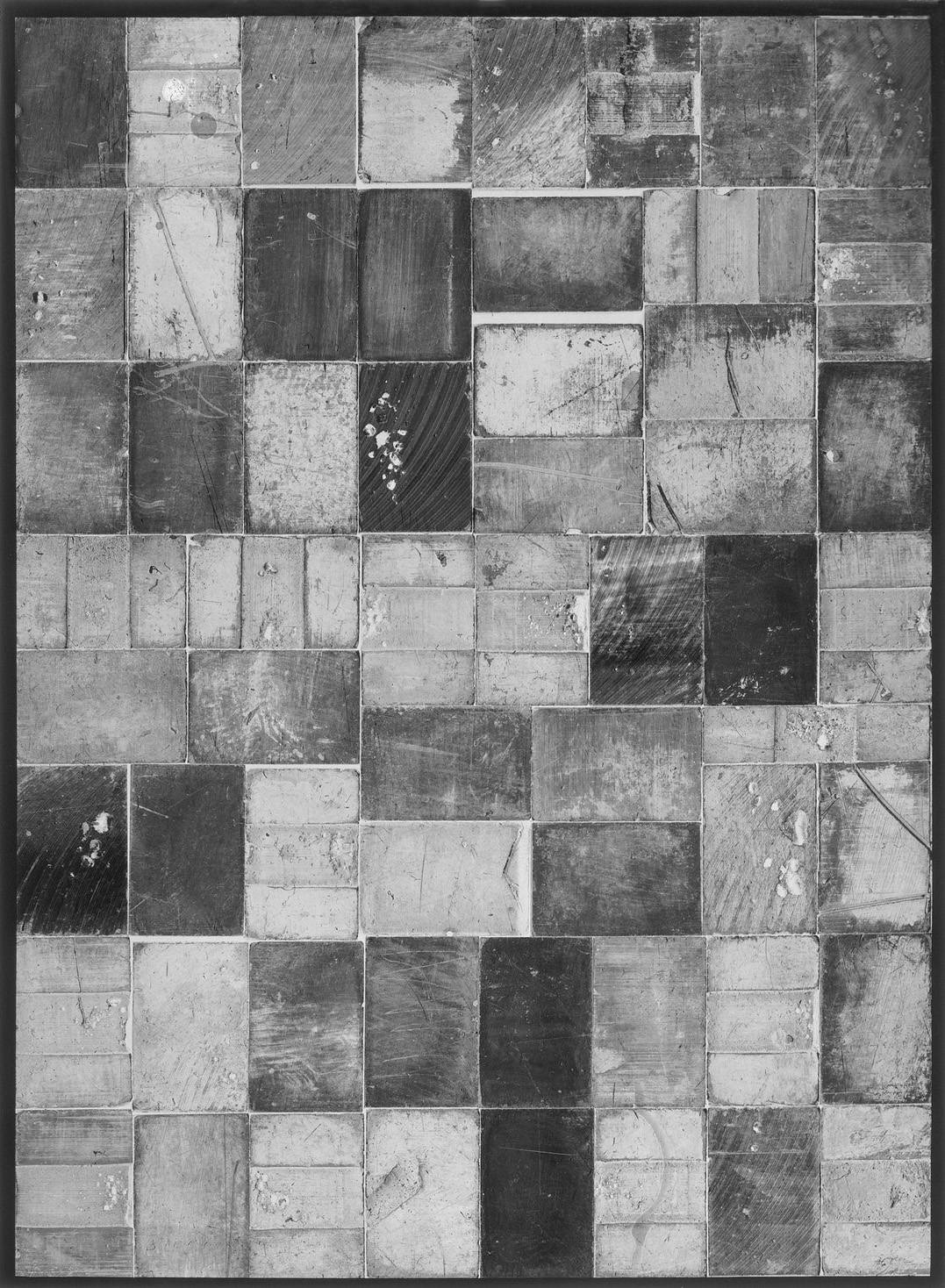 Výplně – sazba, 1981, čb. fotografie, ploché negativy 100 x 70 mm, sken, výplňkový materiál tiskové formy, reprodukční kamera Agfa-Gevaert