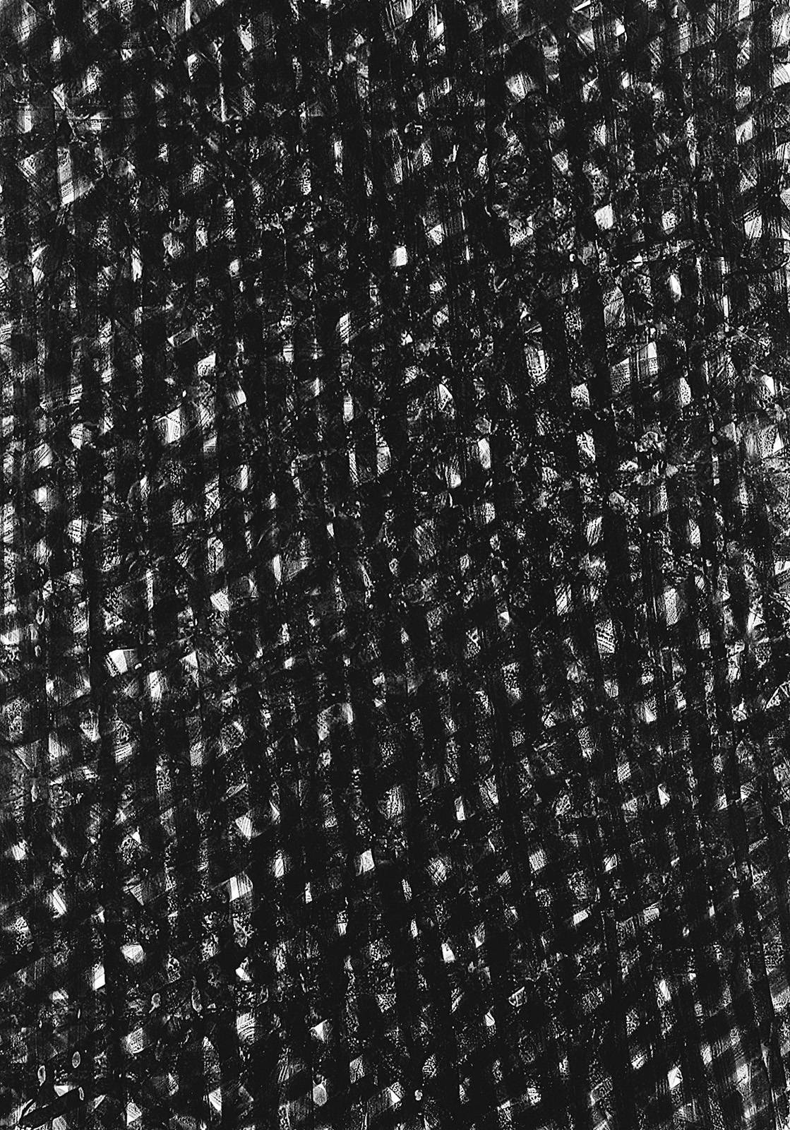 Průhledy, 2000, vrstvená tuš, karton, 1400 x 1000 mm