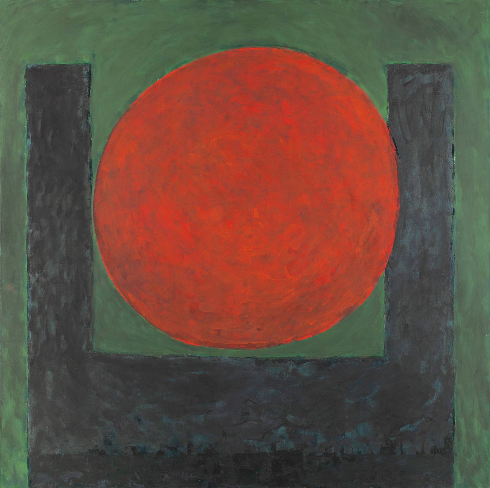 Dům Měsíce, 1988, olej, plátno, 115 x 115 cm, soukromá sbírka