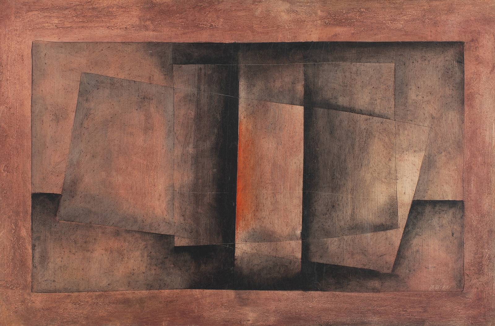 Krajina – Zrcadla, 1982, olej, sololit,  70 x 100 cm