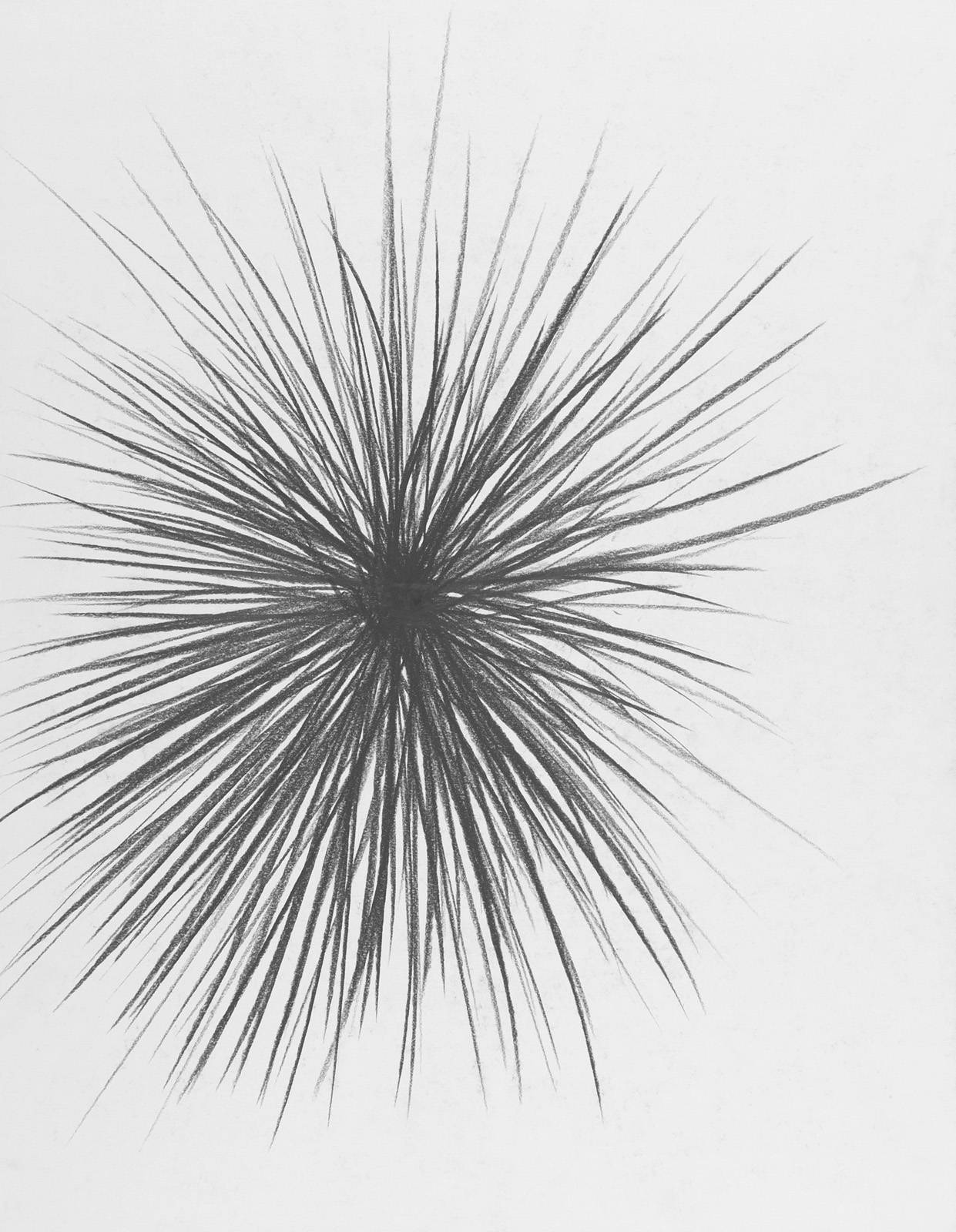 Událost v centru hvězdy, 1990, tužka, karton, 700 x 500 mm