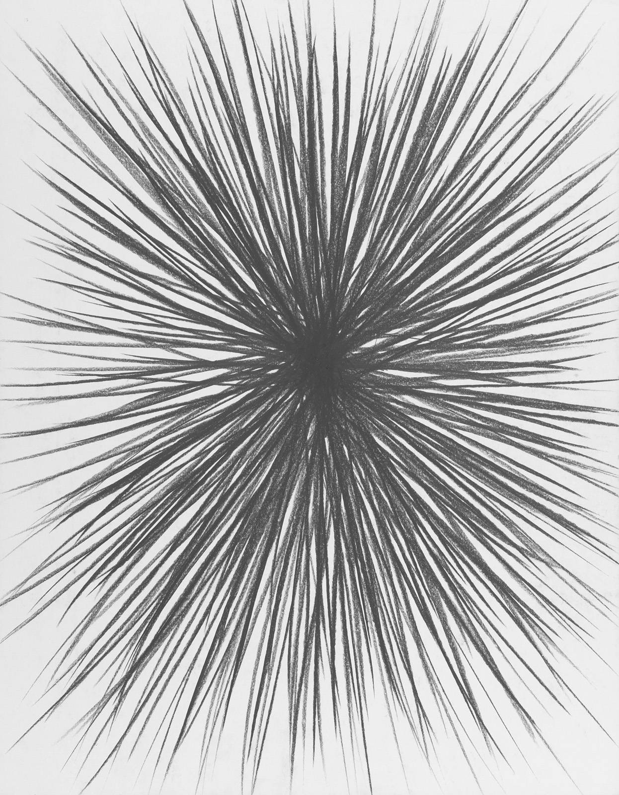 Událost v centru hvězdy, 1990, tužka, karton, 700 x 500 mm