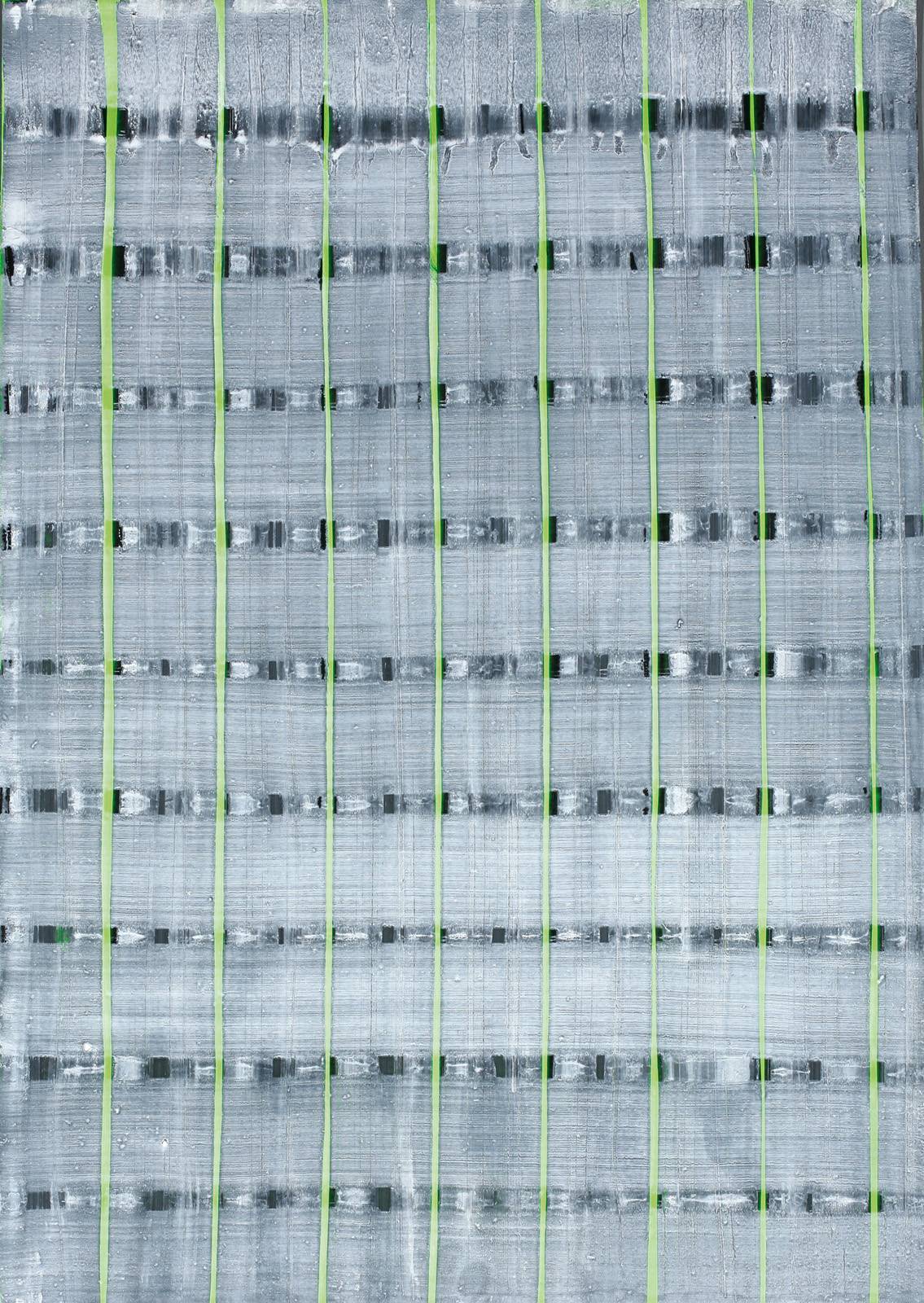 Z cyklu Zářiče, 2004, olej, tuš, reflexní karton, 680 x 480 mm