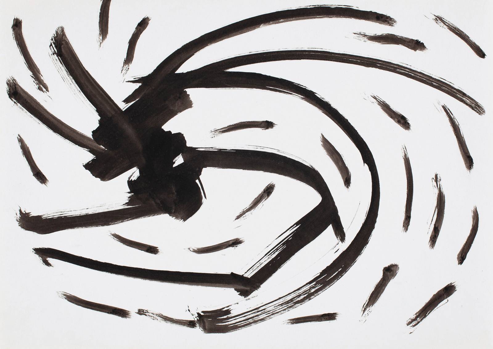 Z cyklu 36 pohledů na Malström, 1994 /dle ilustrace Harryho Clarka z roku 1919/, tuš, tužka, inkoust, akvarel, karton, 297 x 420 mm /7 variant – 36 kreseb, celkem 252 formátů/