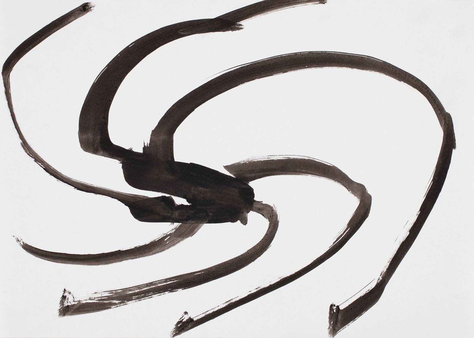 Z cyklu 36 pohledů na Malström, 1994 /dle ilustrace Harryho Clarka z roku 1919/, tuš, tužka, inkoust, akvarel, karton, 297 x 420 mm /7 variant – 36 kreseb, celkem 252 formátů/