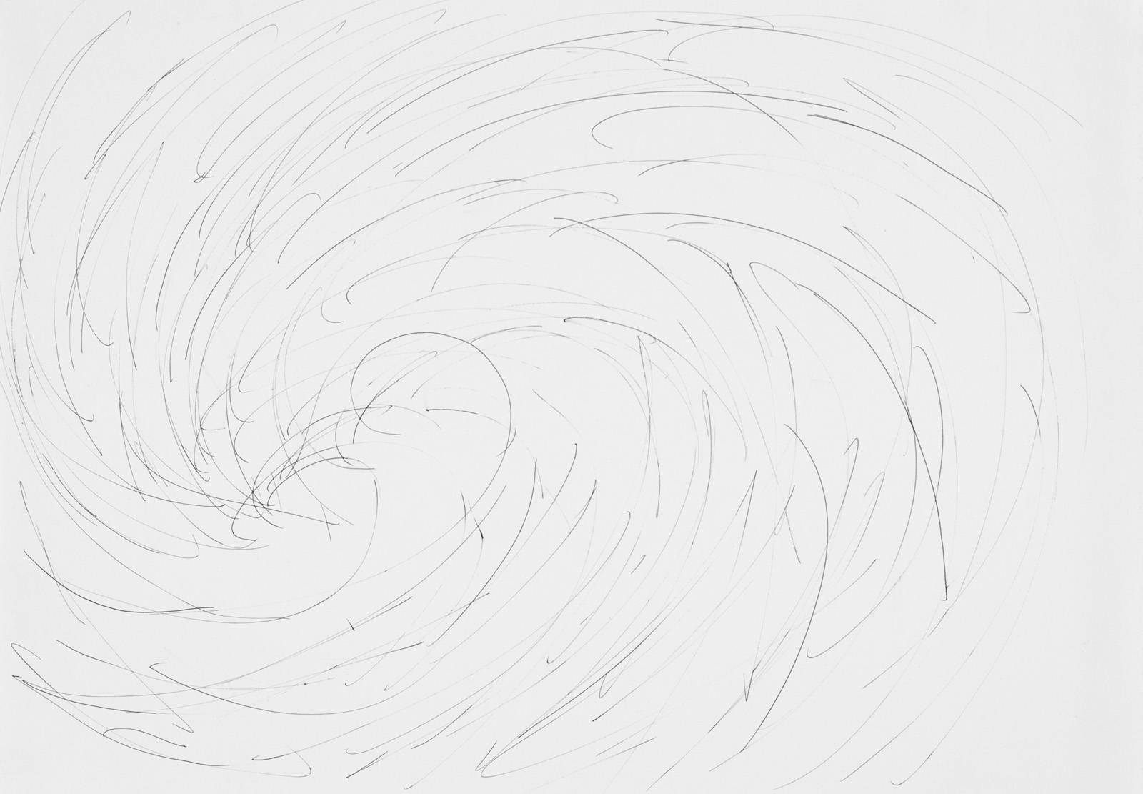 Z cyklu 36 pohledů na Malström, 1994 /dle ilustrace Harryho Clarka z roku 1919/, tuš, tužka, inkoust, akvarel, karton, 297 x 420 mm /7 variant – 36 kreseb, celkem 252 formátů/