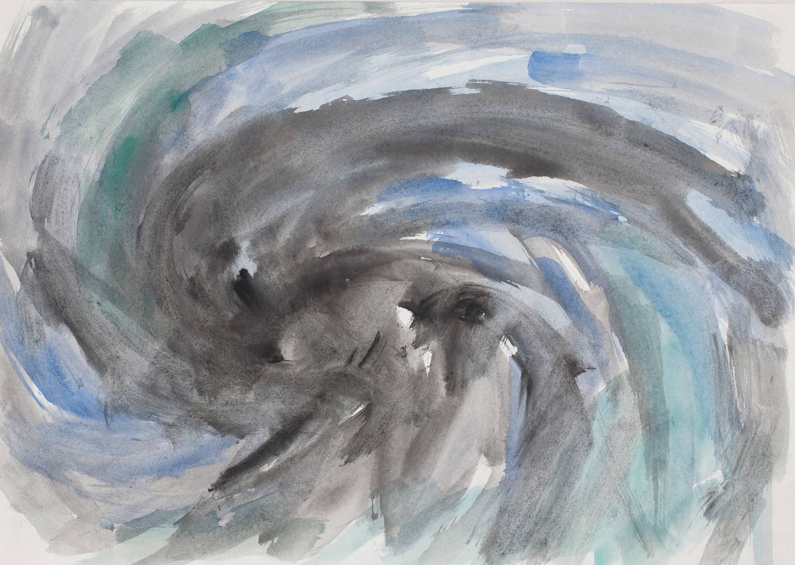 Z cyklu 36 pohledů na Malström, 1994 /dle ilustrace Harryho Clarka z roku 1919/, tuš, tužka, inkoust, akvarel, karton, 297 x 420 mm /7 variant – 36 kreseb, celkem 252 formátů/