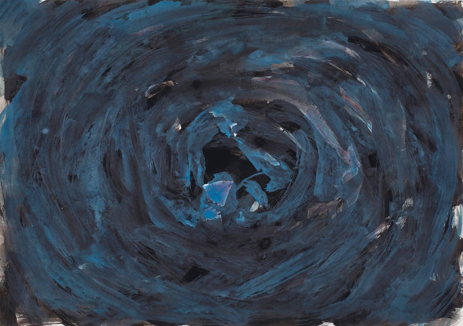 Z cyklu 36 pohledů na Malström, 1994 /dle ilustrace Harryho Clarka z roku 1919/, tuš, tužka, inkoust, akvarel, karton, 297 x 420 mm /7 variant – 36 kreseb, celkem 252 formátů/