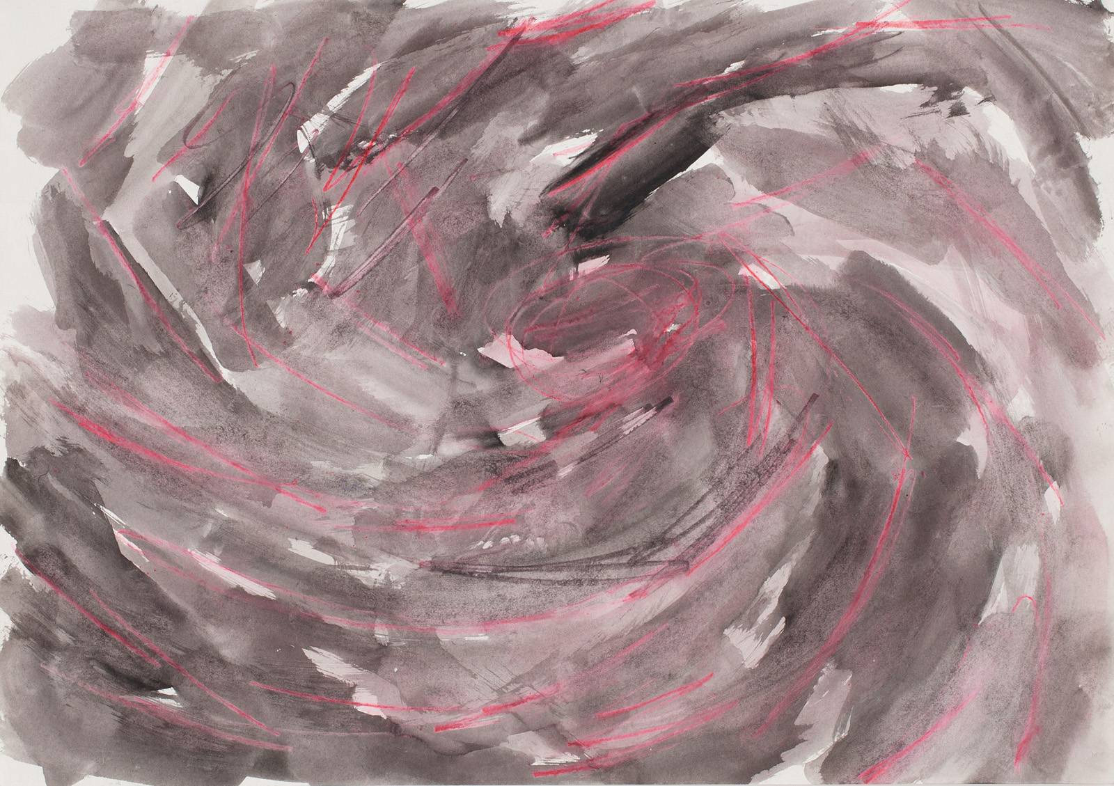 Z cyklu 36 pohledů na Malström, 1994 /dle ilustrace Harryho Clarka z roku 1919/, tuš, tužka, inkoust, akvarel, karton, 297 x 420 mm /7 variant – 36 kreseb, celkem 252 formátů/