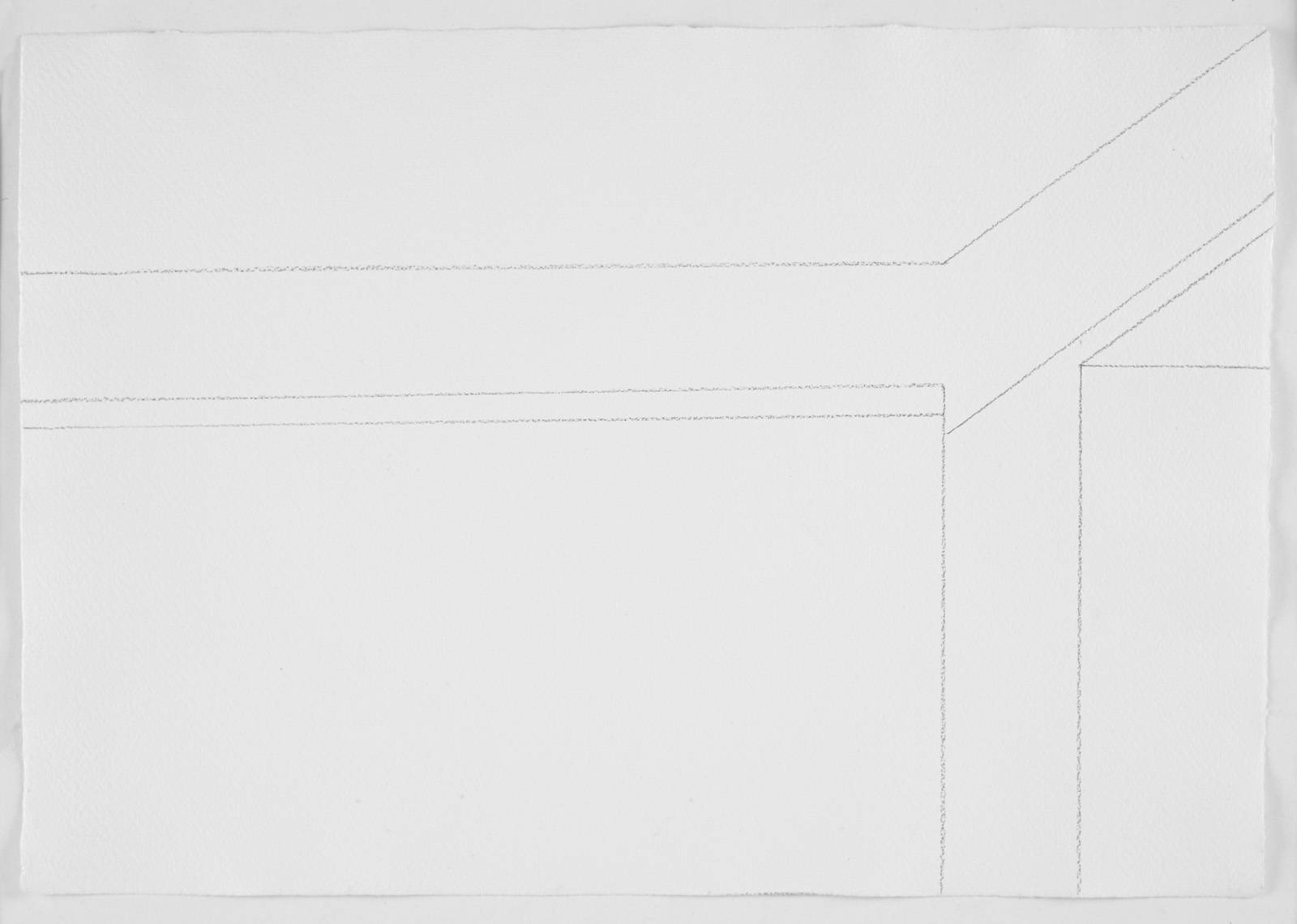 Událost v Rohu, 2020, tužka, ruční papír Losín, 297 x 420 mm