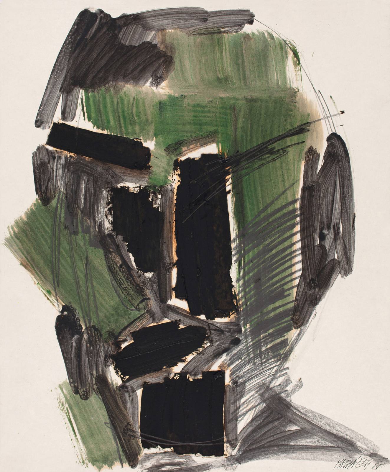 Maska – Hlava, 1987, 600 x 500 mm