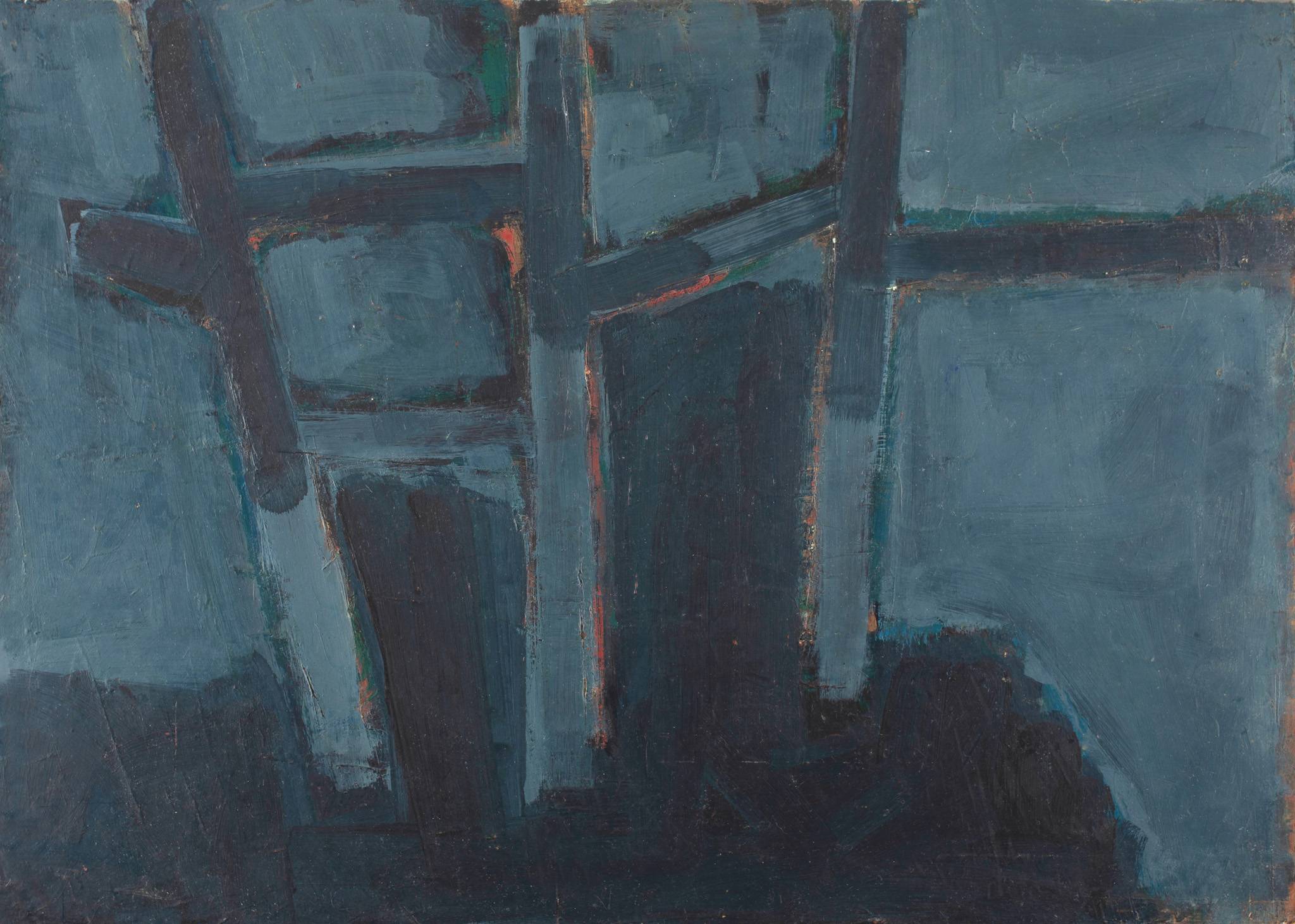 Kmeny, 1984, olej, sololit, 50 x 70 cm