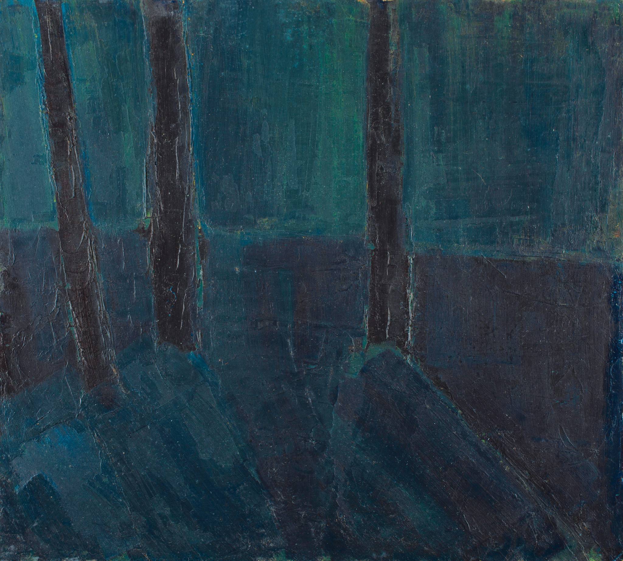 Kmeny, 1984, olej, sololit, 45 x 50 cm