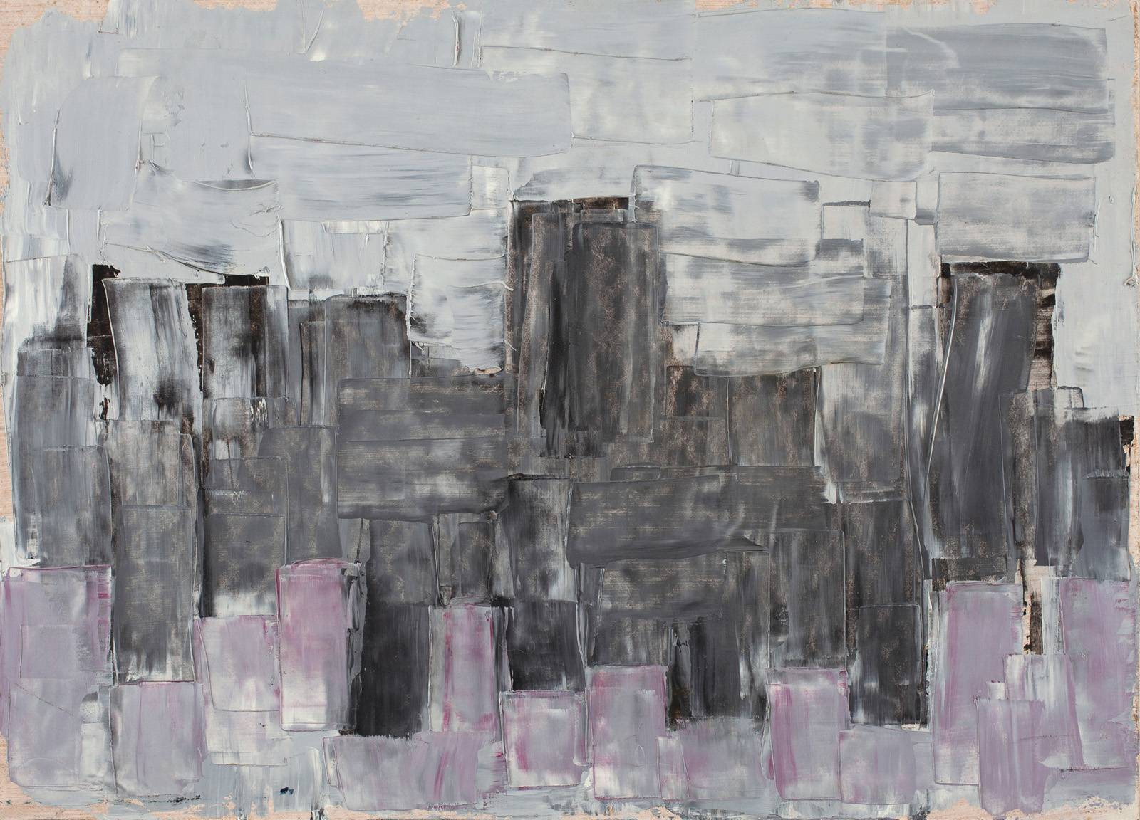 Z cyklu Město G, 1983, olej, sololit, 21 x 30 cm