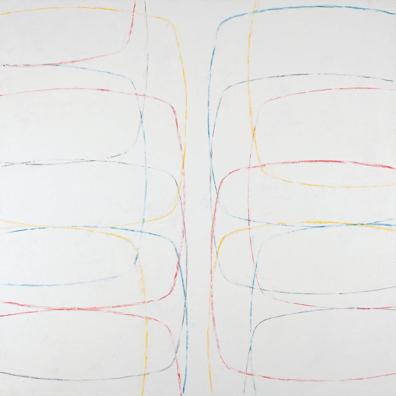 U stolu – Brusel, 2024, 120 x 120 cm