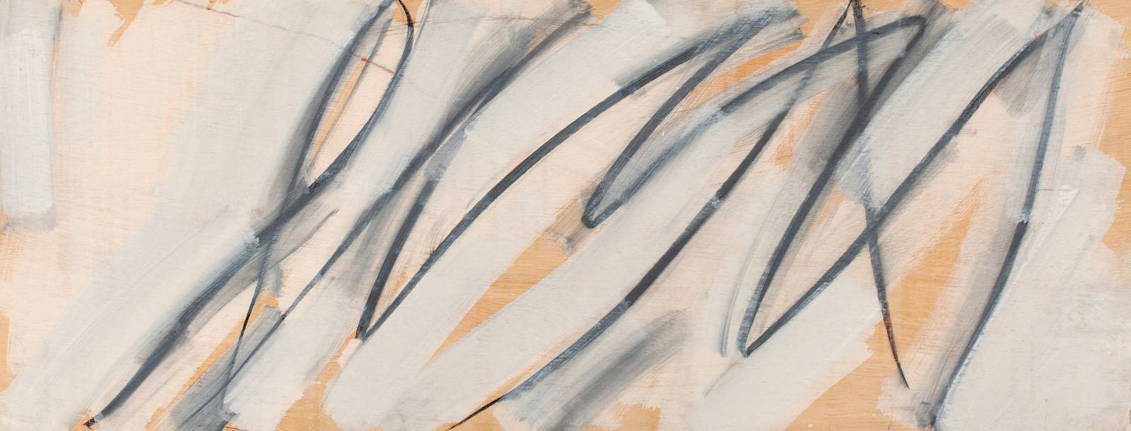 Slovo Ema, 2008, olej, mastný pastel, laťovka, 48 x 125 cm (3x)